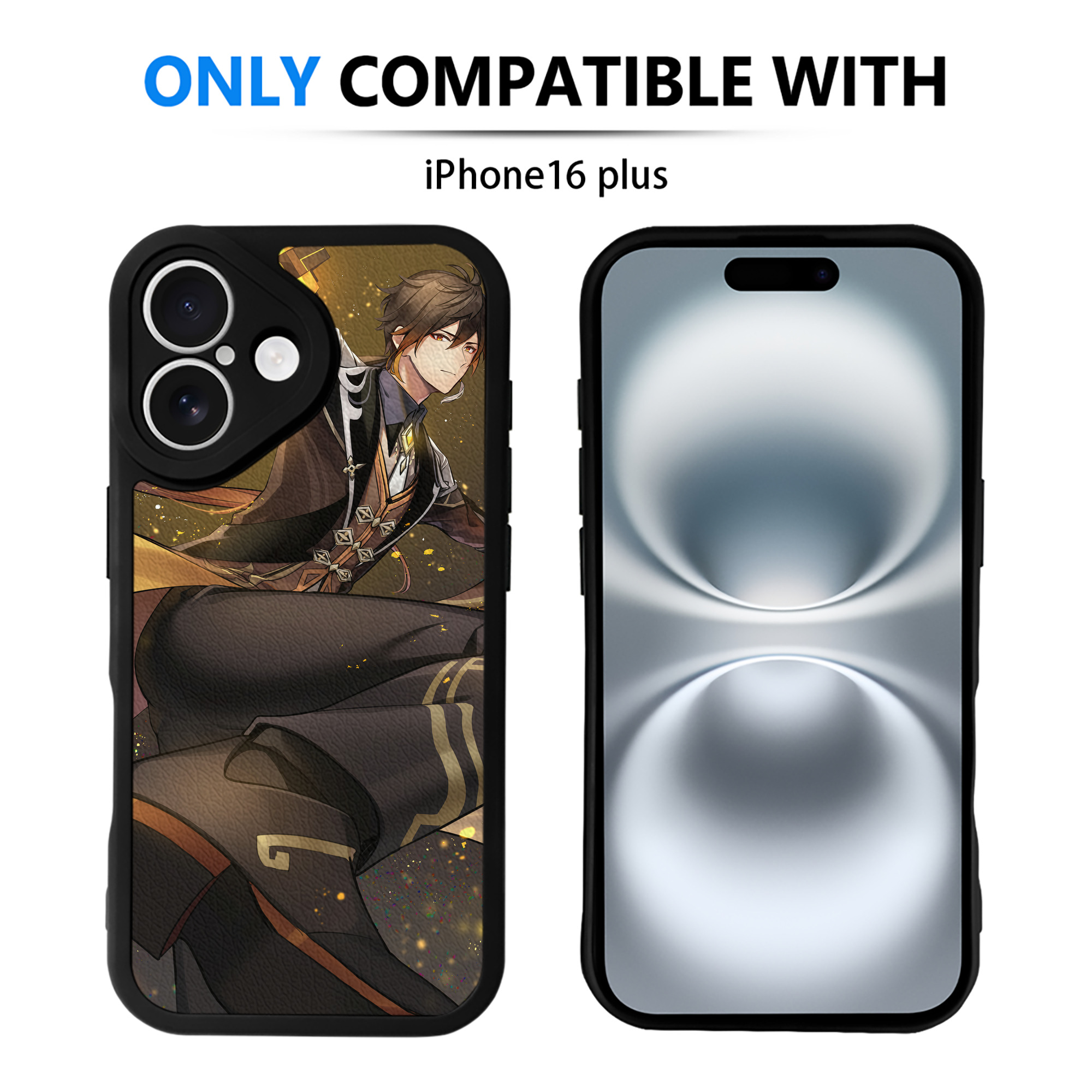 げんし神 genshin 【iPhone 16シリーズ対応】シリコンスマホケース（レザー調） 材質：シリコン